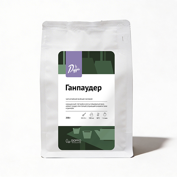 Чай «Ганпаудер» Doppio зеленый китайский листовой;250г