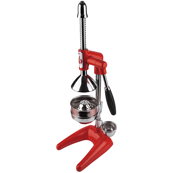 Пресс для цитрусовых и граната;сталь нерж.;D=11,H=49,L=24,B=19см;красный