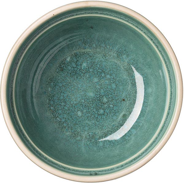 Салатник «Эрбосо Реативо»;фарфор;300мл;D=125,H=55мм;бирюз.,бежев.