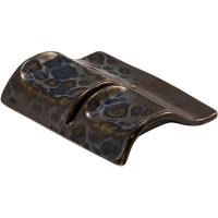 Подставка для столовых приборов «Фобос»;керамика;,H=25,L=100,B=80мм;тем.корич.,синий