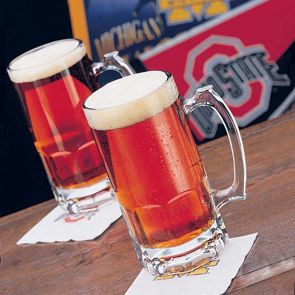 Кружка для пива «Гибралтар»;стекло;0,998л;D=10,1,H=20,3,B=15,5см;прозр.