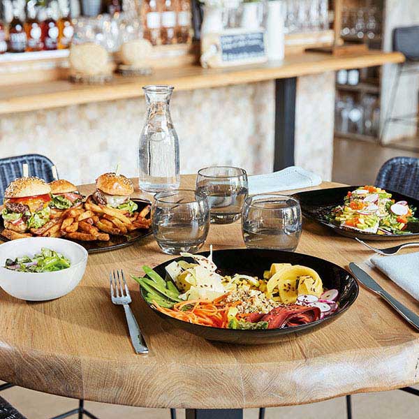 Тарелка «Эволюшн Блэк» для стейка;стекло;,H=3,L=30,B=26см;черный