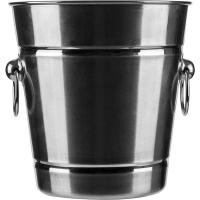 Ведро для шампанского «Проотель»;сталь нерж.;4,15л;D=20,5/13,5,H=20,B=20,5см;металлич.