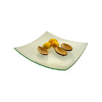 Салатник «Матиз»;стекло;,H=1,L=15,B=15см;прозр.,зелен.