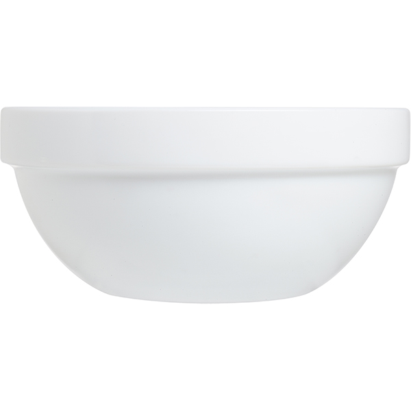 Салатник «Ресторан»;стекло;1л;D=17,H=7см;белый