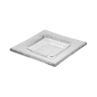 Салатник «Клиа Трэй» квадратный;стекло;,H=12,L=95,B=95мм;прозр.,зелен.