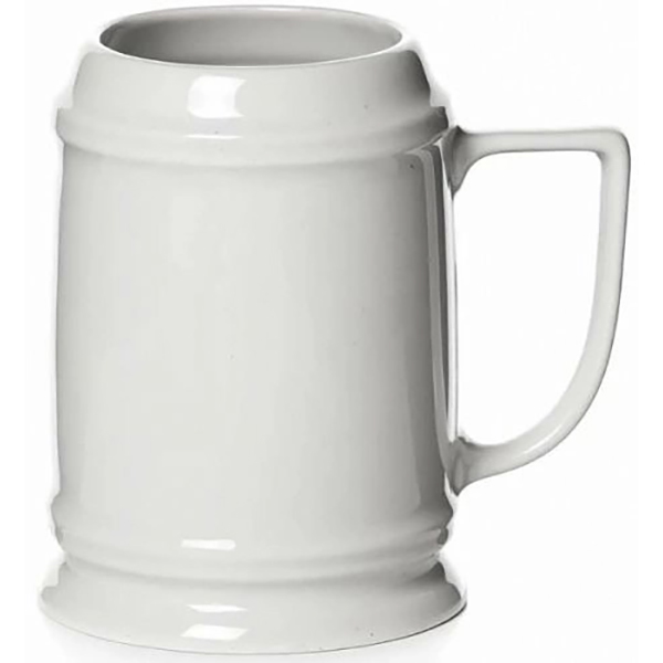 Кружка для пива «Белая» Принц;фарфор;0,88л;D=11,H=15см;белый