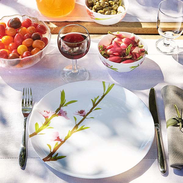 Тарелка «Эволюшнс Уайт» мелкая;стекло;D=25см;белый