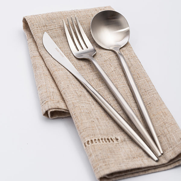 Нож столовый «Стил Сильвер Мэтт»;сталь нерж.;,L=223,B=15мм;серебрист.