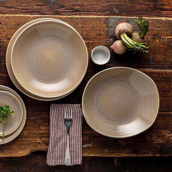 Соусник «Революшн Гранит»;фарфор;50мл;D=65,H=35мм;серый,коричнев.