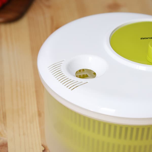 Центрифуга для сушки зелени;пластик;3,7л;,H=14,L=23,B=23см;белый,салатов.