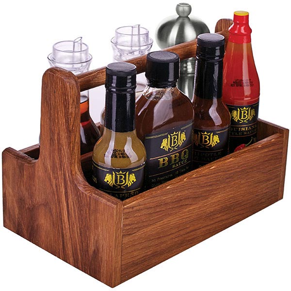 Подставка д/специй 2 отделения;дуб;,H=17,9,L=25,B=15,3см;коричнев.