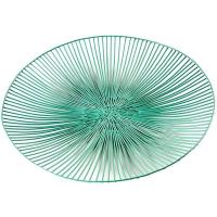 Ваза для фруктов;металл;D=50,H=7см;голуб.