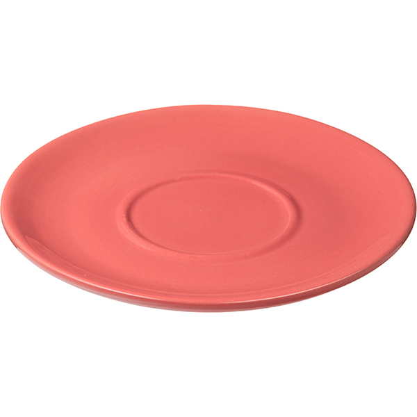 Блюдце «Пур-Амор»;фарфор;D=150/60,H=12мм;кораллов.