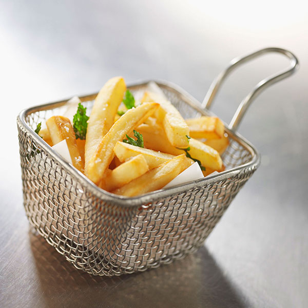 Корзинка для картофеля фри;сталь нерж.;,H=60,L=105,B=90мм