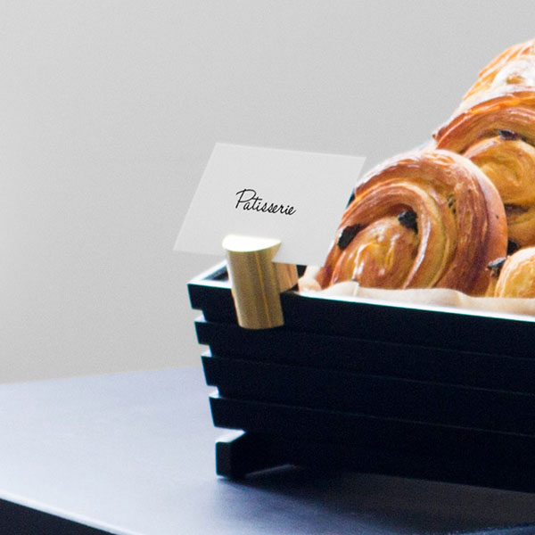 Держатель для карточек;сталь нерж.,латунь;D=30,H=38мм;латун.