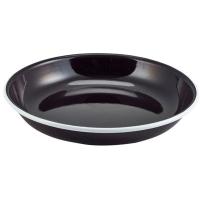 Тарелка глубокая;эмалиров.сталь;D=20,H=3см;черный,белый