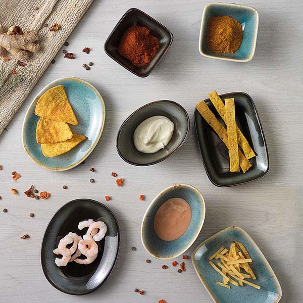 Блюдо «Тренд сплит» овальное;фарфор;,L=35,B=24,5см;зелен.