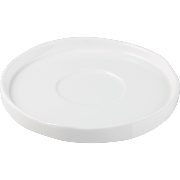 Блюдце «Эггшелл» с бортом;фарфор;D=155/60,H=17мм;белый