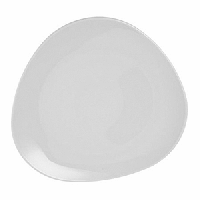 Тарелка «Трилоджи» треугольная;фарфор;,L=27,B=27см;белый