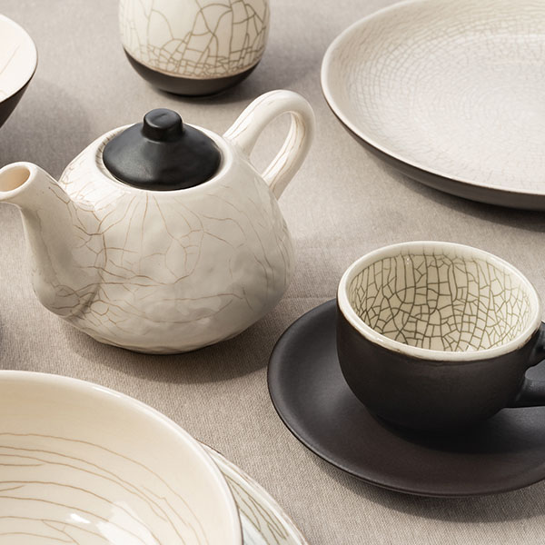 Чайная пара «День и ночь»;керамика;150мл;D=15,H=7см;белый,черный