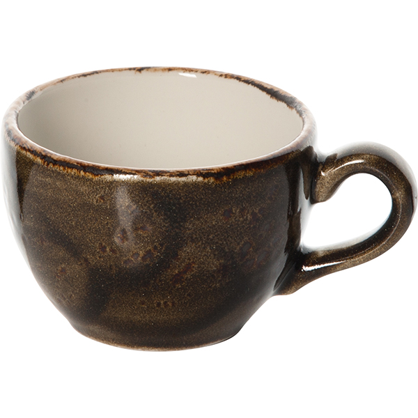 Чашка кофейная «Крафт Браун»;фарфор;85мл;D=65,H=50,L=85мм;коричнев.