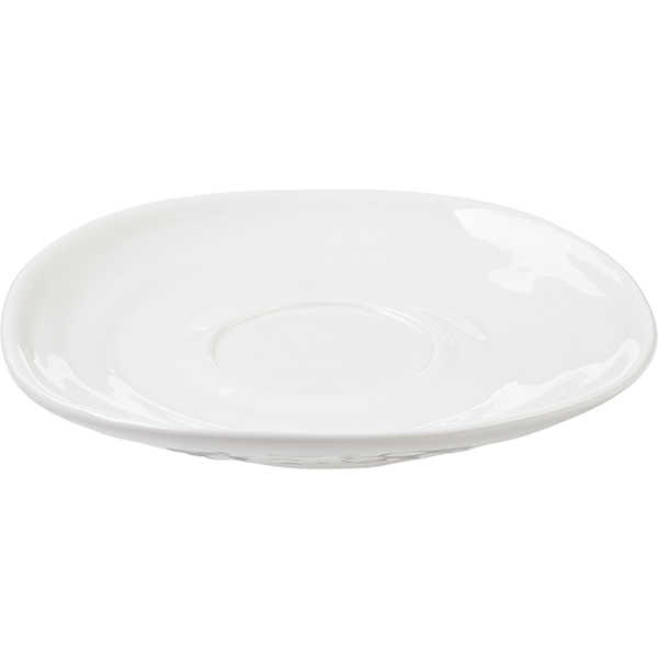 Блюдце «Милк»;фарфор;D=160/58мм;белый