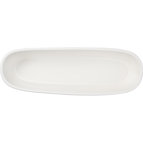 Блюдо сервировочное «Кунстверк» глубокое прямоугольное;фарфор;3,3л;,H=96,L=460,B=140мм;белый