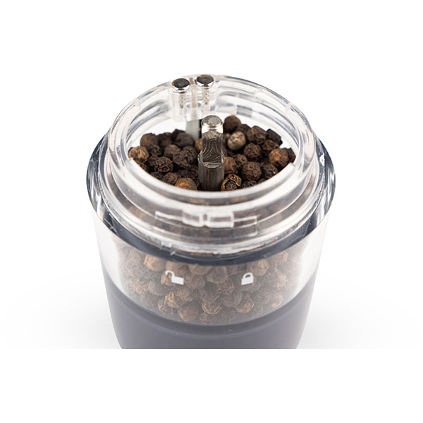 Мельница для перца «Аляска» электрическая на батарейках;поликарбонат,акрил;D=5,H=17см;черный