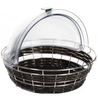 Корзина плетеная б/крышки арт.4080701;полипроп.;D=40см;коричнев.