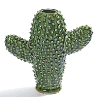 Кактус декоративный S;керамика;,H=200,L=200,B=75мм;зелен.
