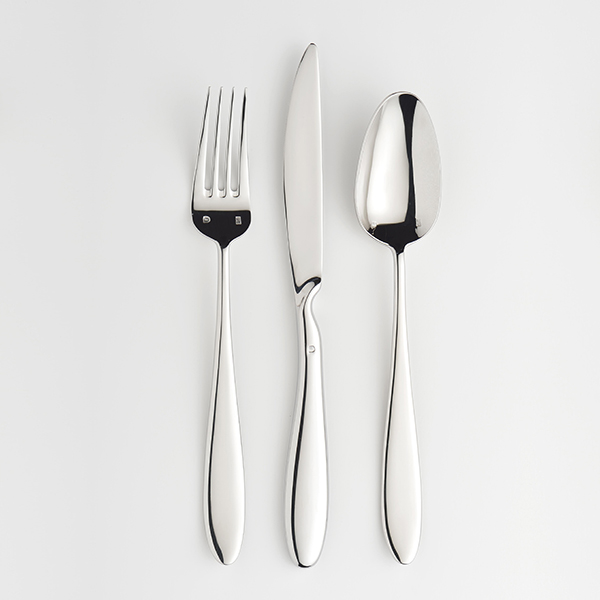 Нож столовый с ручкой эрго «Анзо»;сталь нерж.;,L=233/110,B=15мм;металлич.