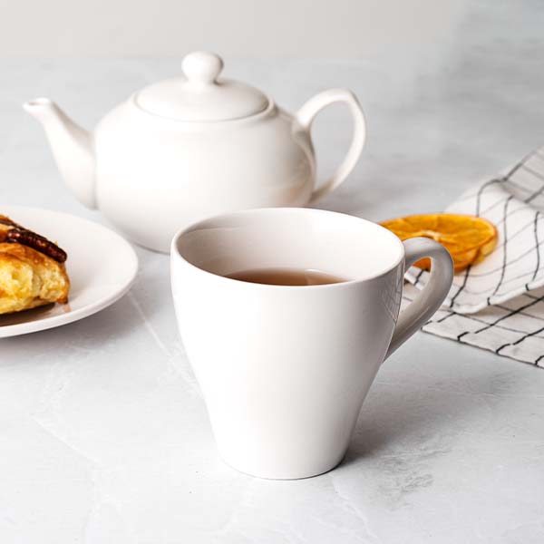 Чайная пара «Кунстверк»;фарфор;250мл;D=90/167мм;белый
