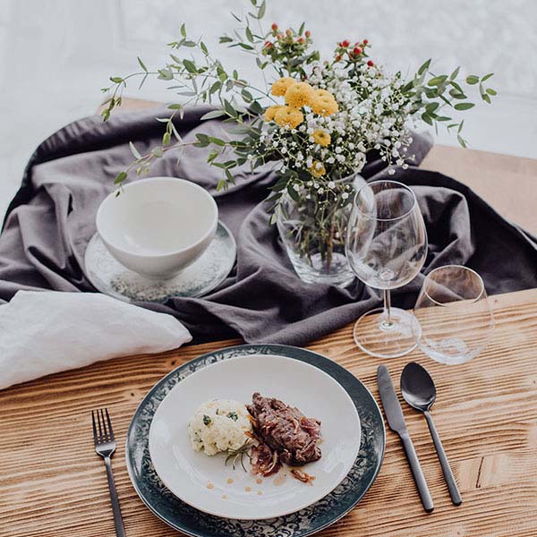 Тарелка «Винтаж» мелкая;фарфор;D=21см;кремов.,сизый