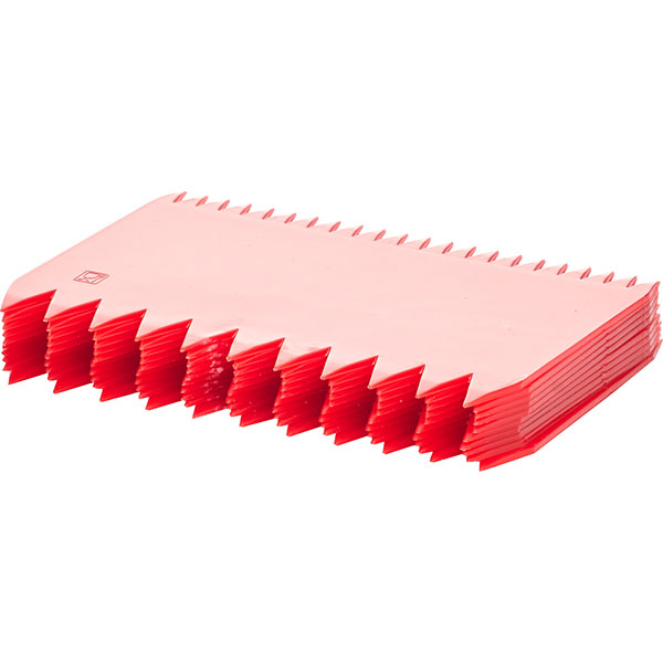 Шпатель кондитерский[10шт];пластик;,H=15,L=110,B=75мм;красный