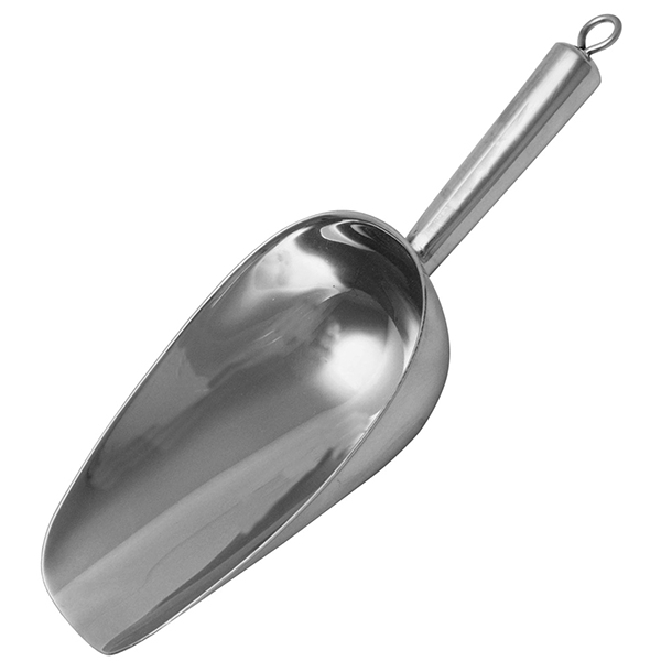 Совок для льда;сталь нерж.;0,7л;,L=28,B=10,5см;серебрист.