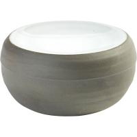 Подставка для комплимента «Даск»;керамика;D=80,H=45мм;белый,серый