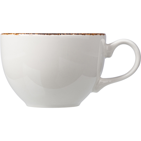 Чашка чайная «Браун Дэппл»;фарфор;228мл;D=9,H=6см;белый,коричнев.