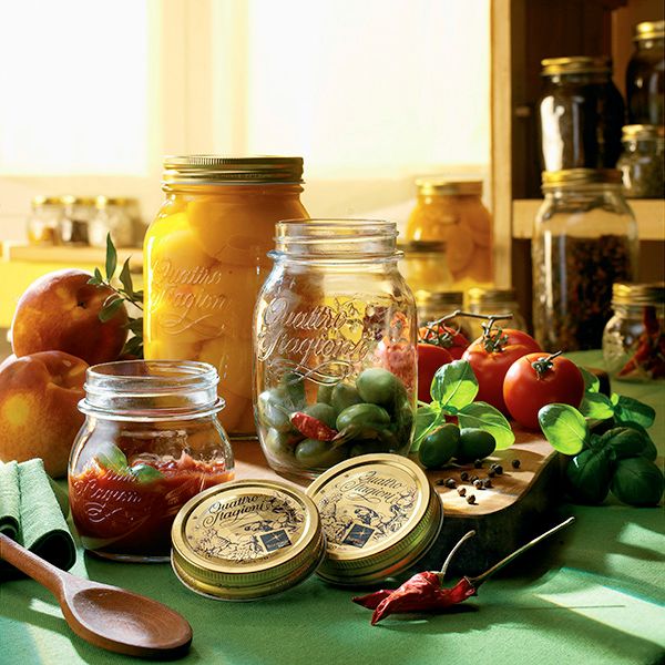 Банка «Кватро Стаджони» круглая с крышкой;стекло,металл;250мл;D=84,H=93мм;прозр.