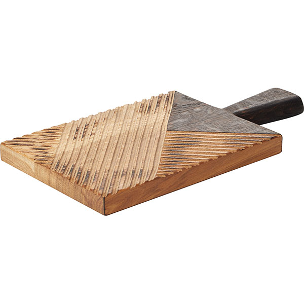 Доска для подачи прямоугольная с ручкой;дуб;,H=25,L=270/380,B=200мм