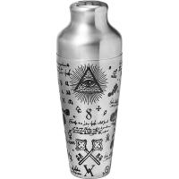 Шейкер европейский «Хроно Алкеми»;сталь нерж.;0,55л;D=95,H=225мм;серебрист.