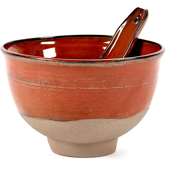 Салатник «Мерси» №2;керамика;D=15см;красный