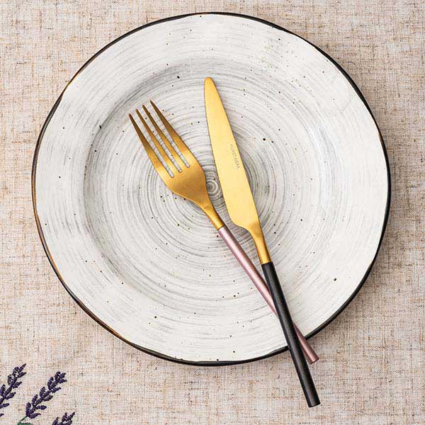 Вилка столовая «Дистрикт Пинк Голд Мэтт»;сталь нерж.;,L=200,B=26мм;золотой,розов.