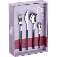 Набор столовых приборов[24шт];,H=40,L=29,B=24,5см;черный