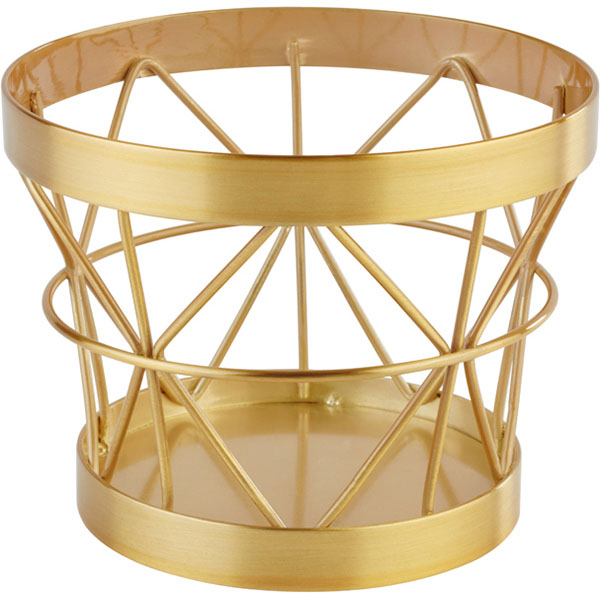 Корзина для фруктов;металл;D=105/80,H=80мм;золотой