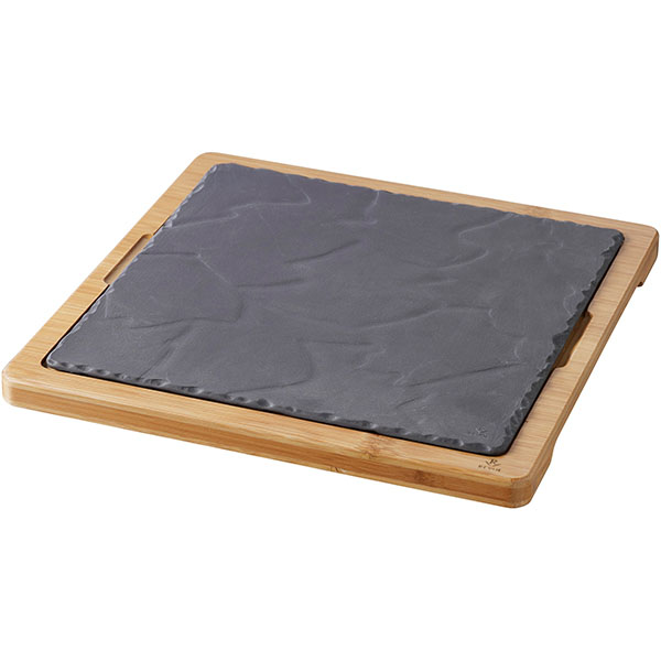 Поднос квадратный к арт.3020877;бамбук;,H=15,L=290,B=290мм;бежев.