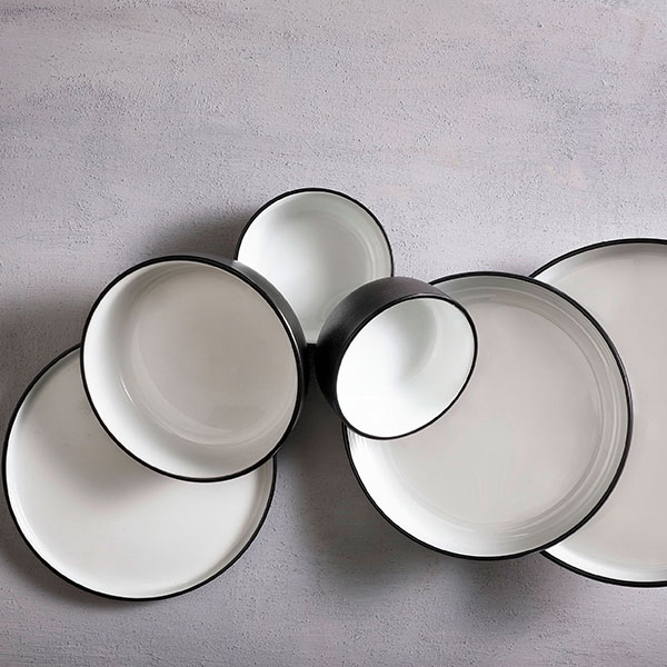 Салатник «Космик»;фарфор;D=11см;голуб.,черный