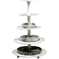 Этажерка д/торта 4-х ярусная D=20,25,32,34см;пластик;,H=55см