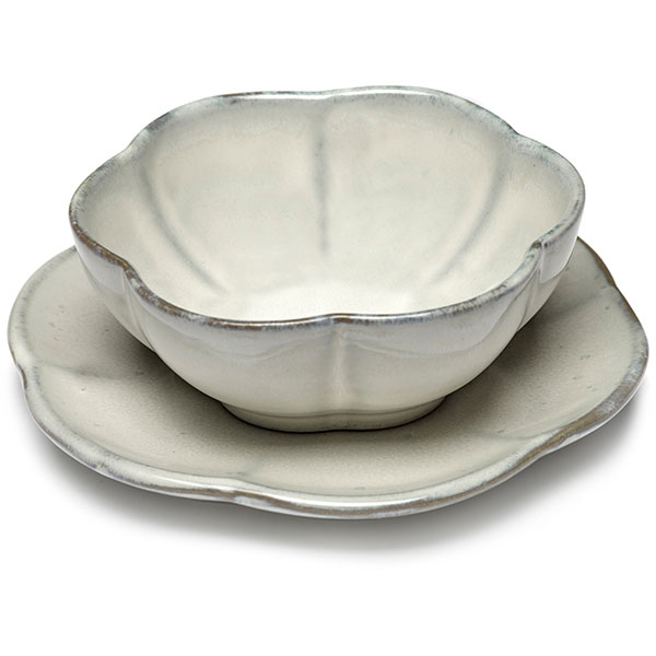 Салатник «Инку» волнистый край;керамика;D=11,H=4см;белый