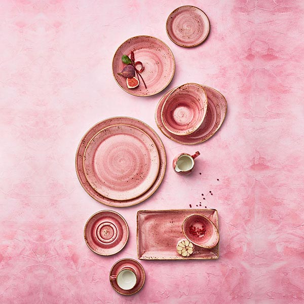 Молочник «Крафт Распберри»;фарфор;185мл;,H=8,L=10см;розов.